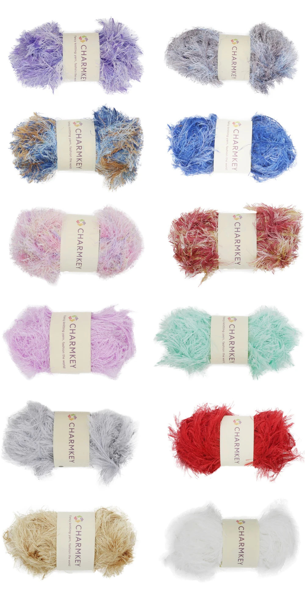 Superior Quality Soft And Fuzzy Eyelash Fancy Knitting Yarn Wholesale
