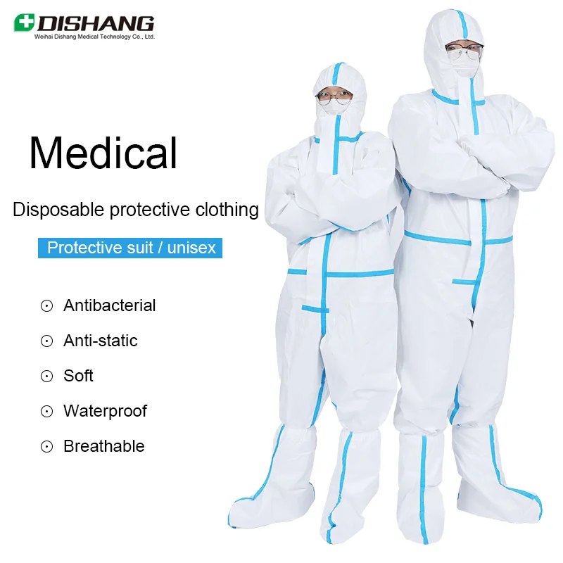 FDA CE Sterile Non woven Surgical Hospital Isolation Overall Disposable Medical Protective Clothing