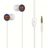 Promotion gift colourful low price earphone lovely cartoon 3D PVC earbuds customized logo with microphone for girls for kid