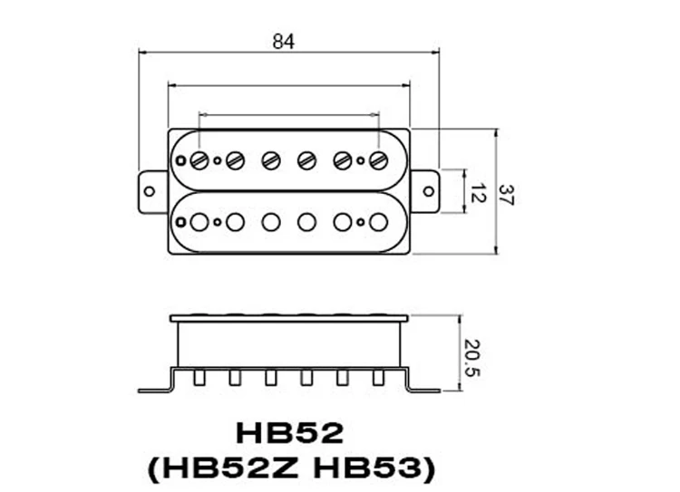 Wholesale Electric Guitar And Bass Pickups Series,Hb53 High Output