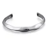 Bikers Unique Stainless Steel Plain Matte Silver Black Cuff Bangle