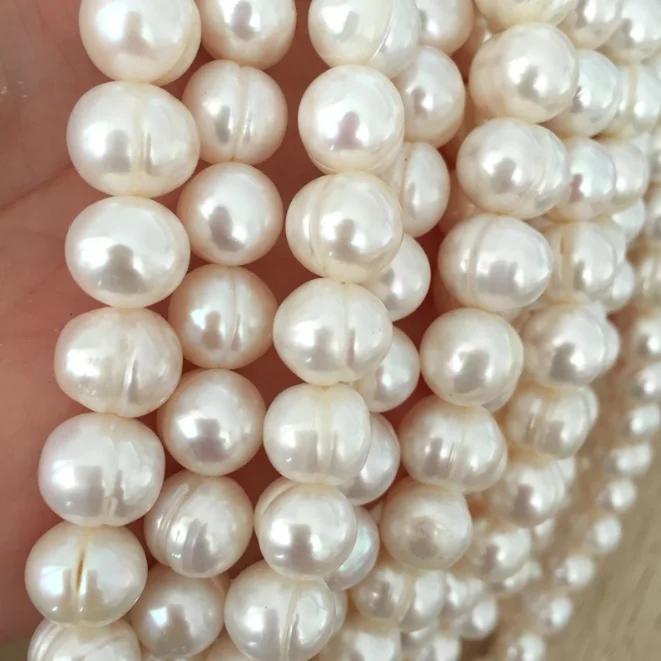 Freshwater Round Pearl 1011mm Screw White Loose Natural Pearl Price