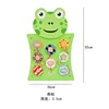 Wooden Puzzles for Toddler Wooden Kids Motor Skill Learning Educational Toy Toddler Activity Center Frog Shape Wall Toy