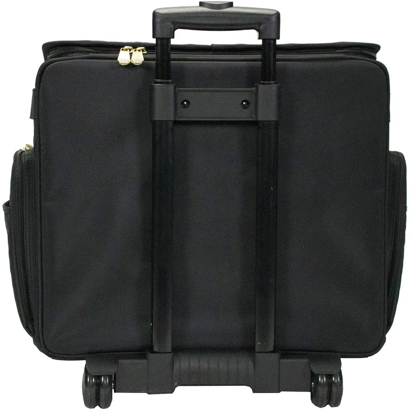 Universal Portable Black Stamped Rolling Sewing Machine Tote Carrying