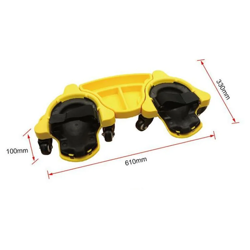 Rolling Knee Pad Wheels Cushion Kneeling Dolly Creeper With Tool Tray