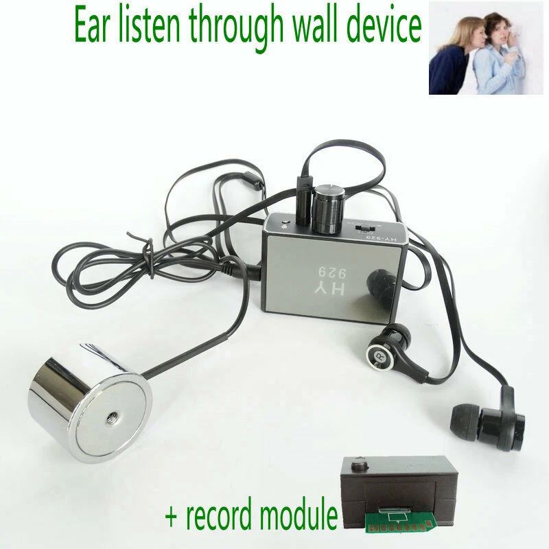 HY929 High strength Wall Audio Monitoring voice bug/ear listen device +recorder