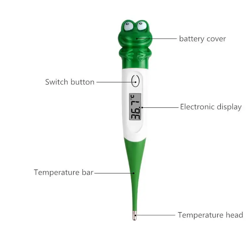Cartoon Electronic Baby Adult Thermometer Soft Head Household Digital Thermometer
