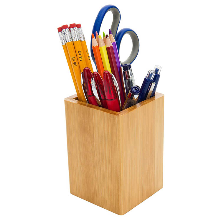 
Home Storage Office Desk Organization Bamboo Pen Holder 