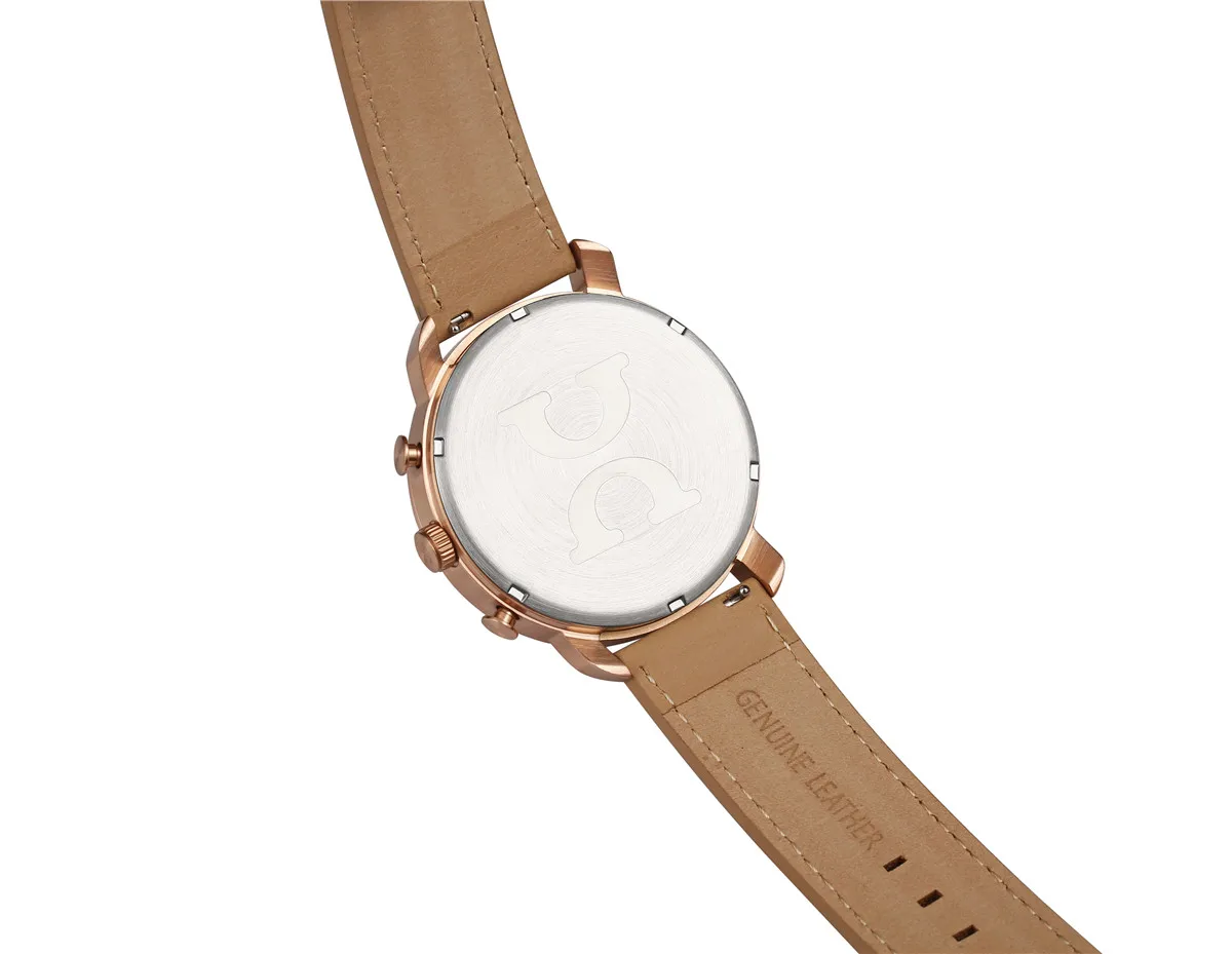 45mm big dial three eye stainless steel watch case fashion mens custom quartz watch chronograph