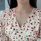 925 スターリングシルバー 18 18k ゴールドメッキファッション最小限繊細なチャーム女性チョーカーネックレス