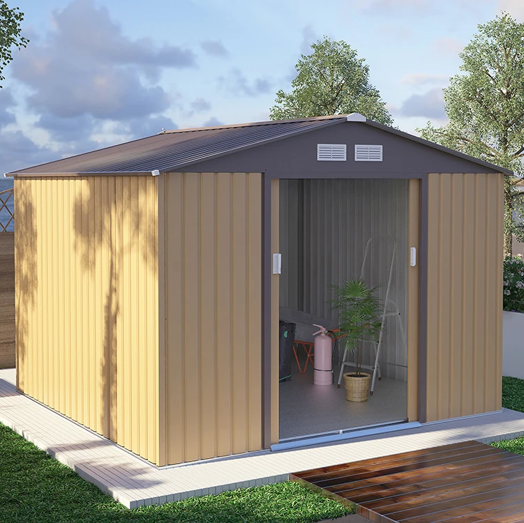
popular waterproof 7*4FT outdoor garden metal shed house storage 