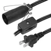 Flat Plug Power Usa On Off Switch 303 On/Off Prong Switching Two Us Us/Usa 2 Pin Lamp Cable Wire Cord