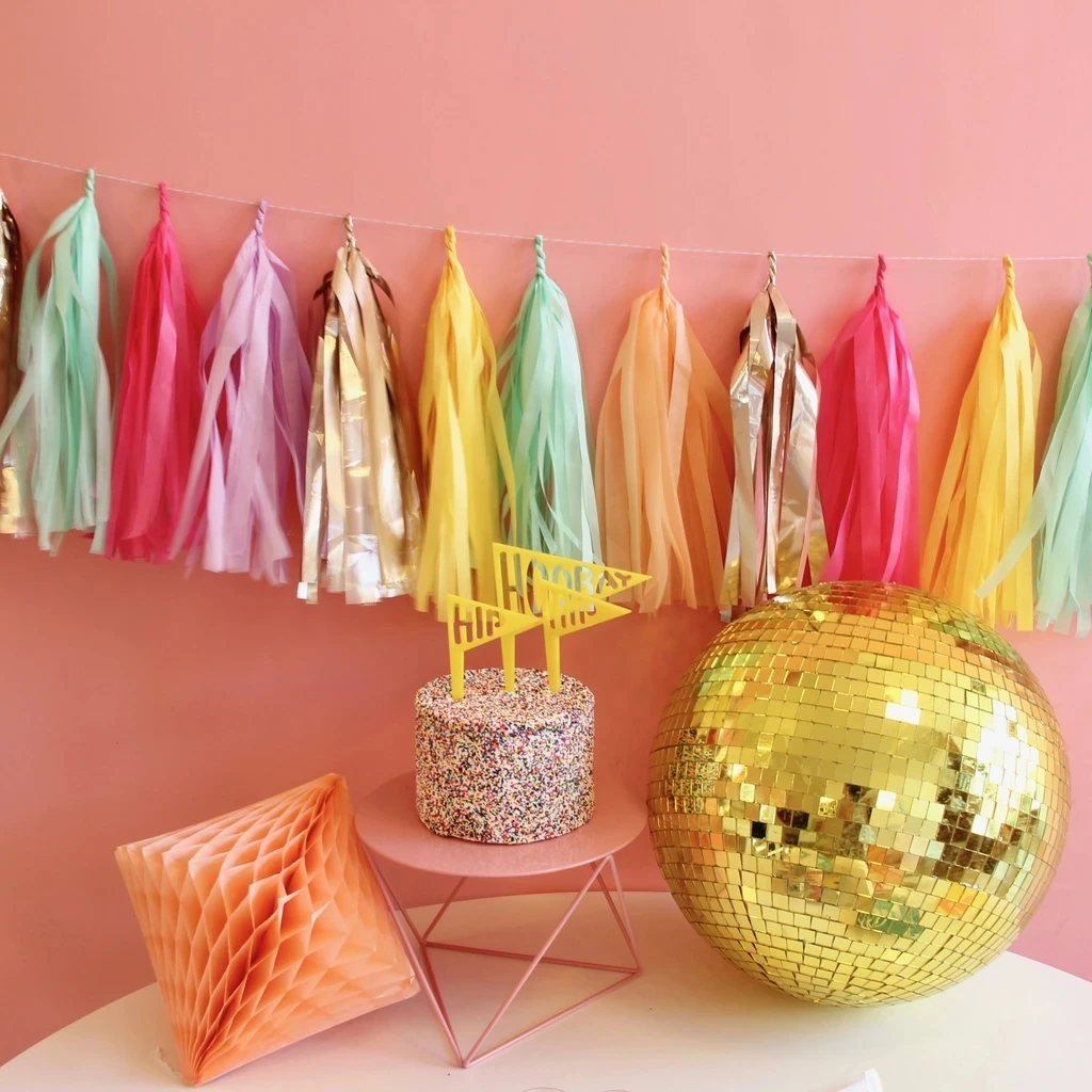 Wholesale Colorful Wedding Backdrop Decoration Paper Fan Bunting