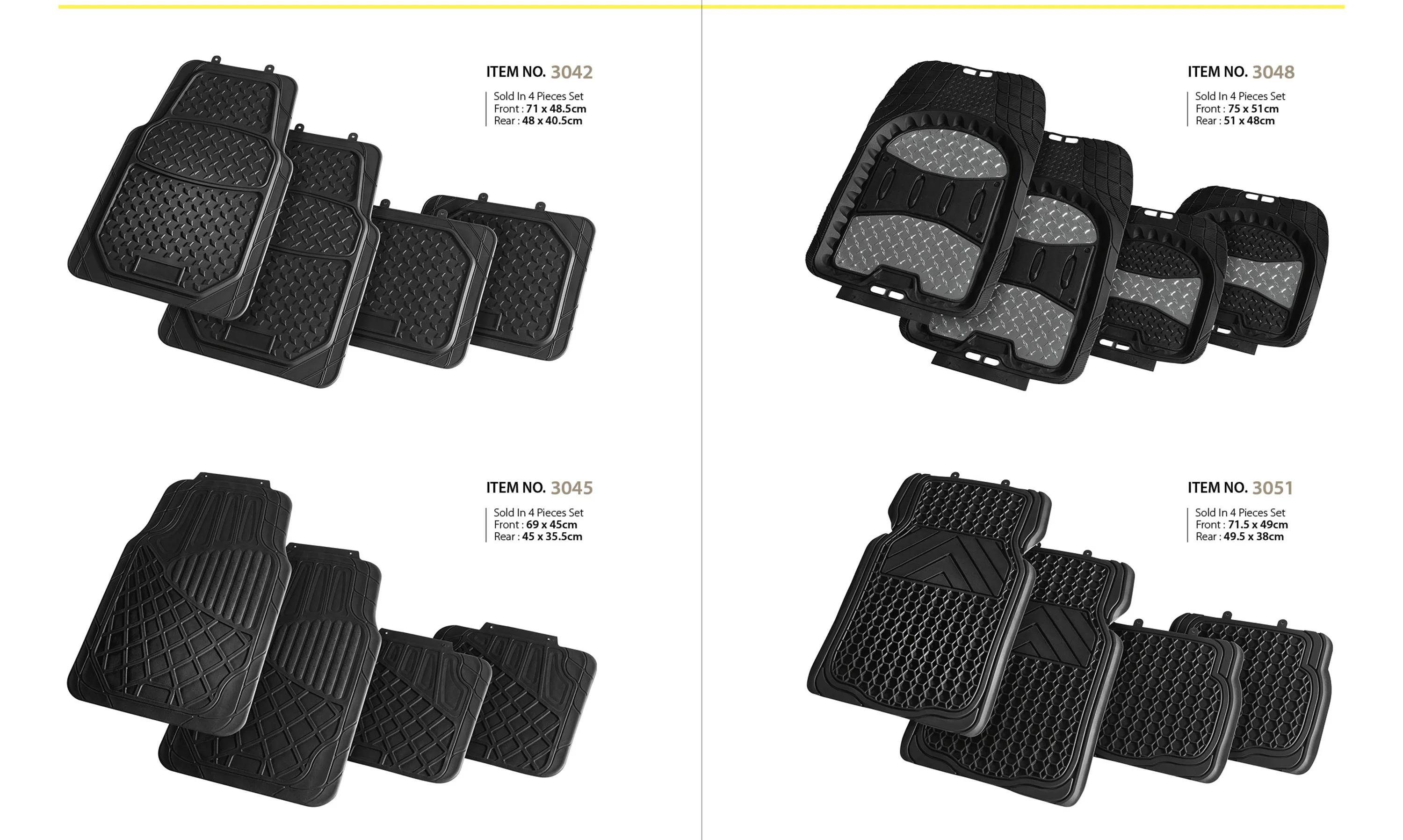 Universal Swift Non Slip Custom Fit Front Vinyl Car Floor Door Mats For