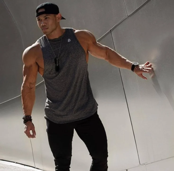 Men Gym Muscle Sleeveless Shirt Male Vest Tank Tops Bodybuilding ...