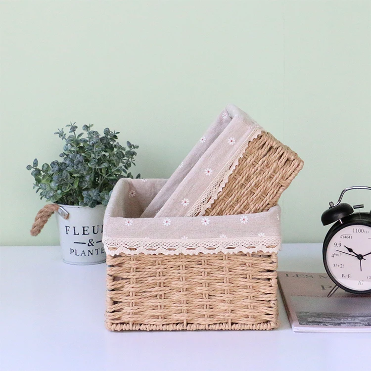 Cheap Fabric Wicker Rattan Gift Basket Fruit Storage Baskets For