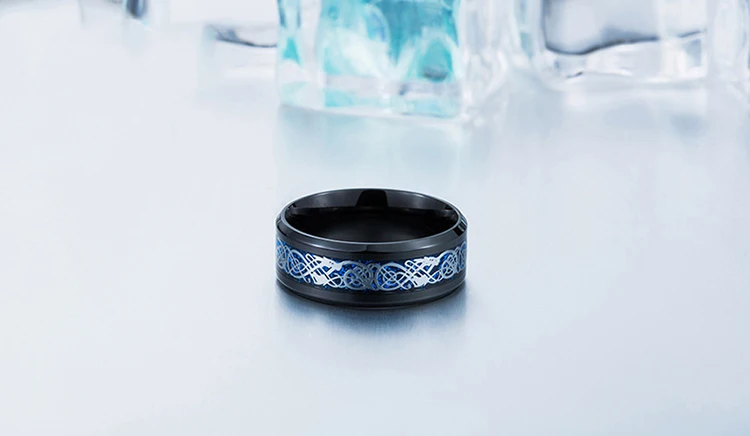 product-Blue Black Gold Plating Engraved Stainless Steel Jewelry Titanium Ring-BEYALY-img