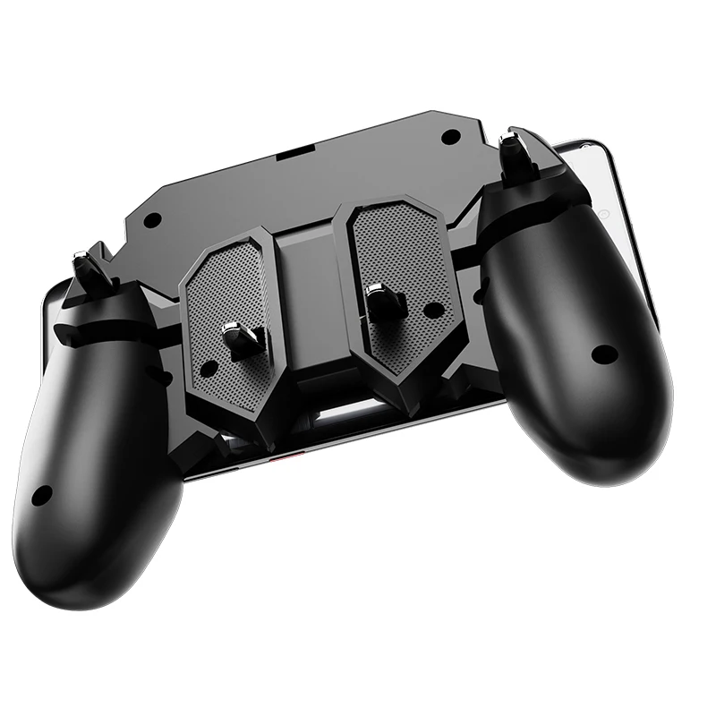 AK66 6 Dedos Do Telefone Móvel PUBG Controlador de Jogo ABS Gamepad Metal  Gatilho Botão Tiro