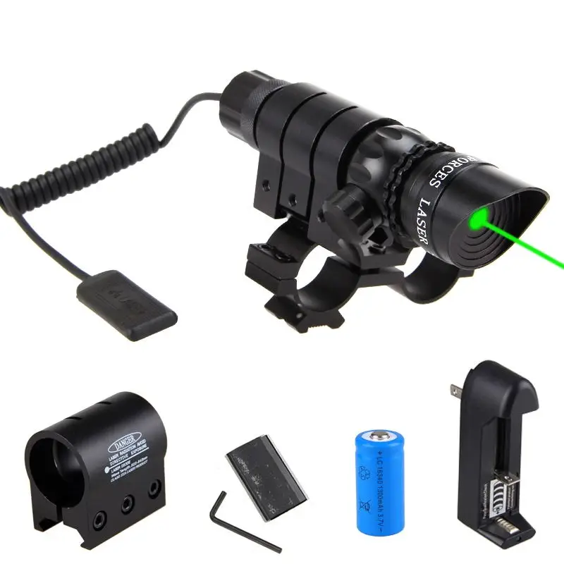 Tactical Adjustment Switch Laser Sight Compact Rifle Gun Green Laser