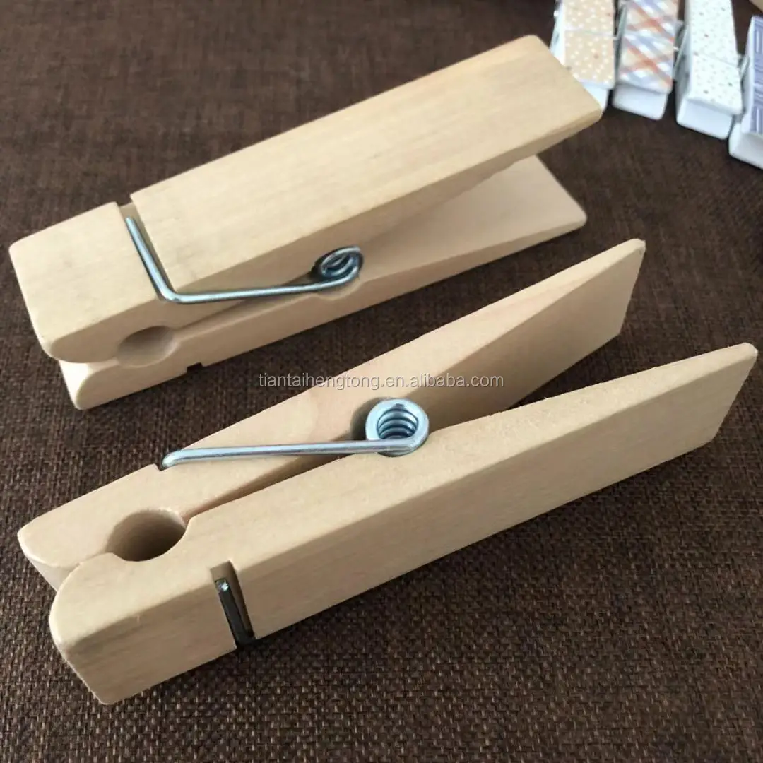 15cm Large Wooden Peg Smooth Wood Clothes Storage Craft Gift Home ...