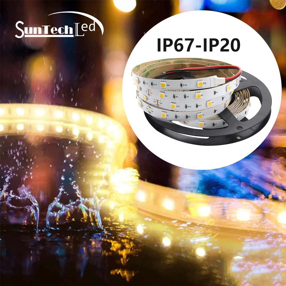 Factory Direct Supply 5050S 30D 12V 10MM  Waterproof Safe Flexible Smd 5050 worm white high lumens Led Strip Light