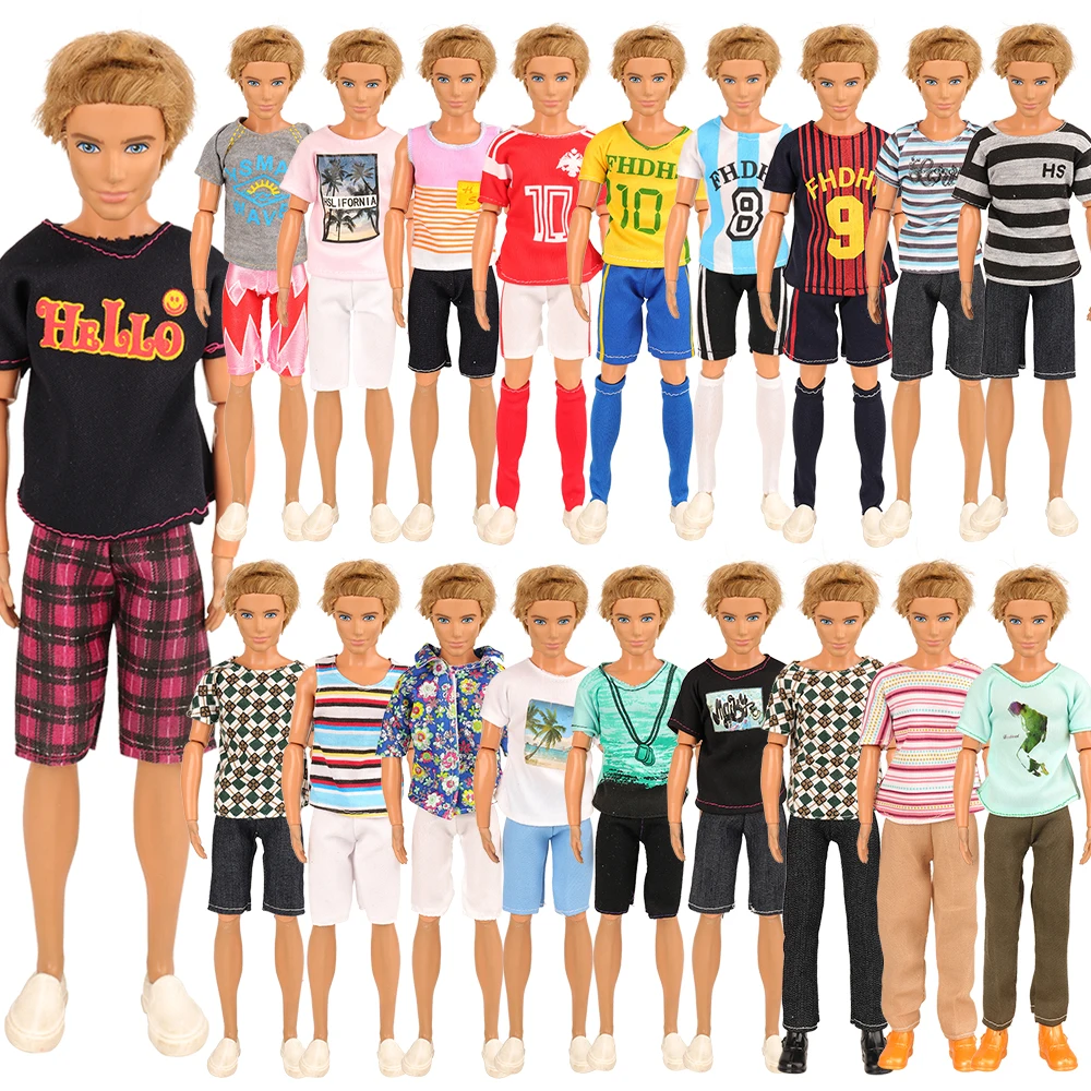 Ken Dolls Clothes Suit Casual Wear Plaid Doll Clothes Jacket Pants ...