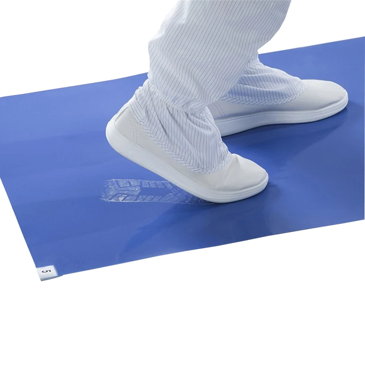 Jejor Factory Supply 30 Layers Peelable Blue Clean Entrance Sticky Mat