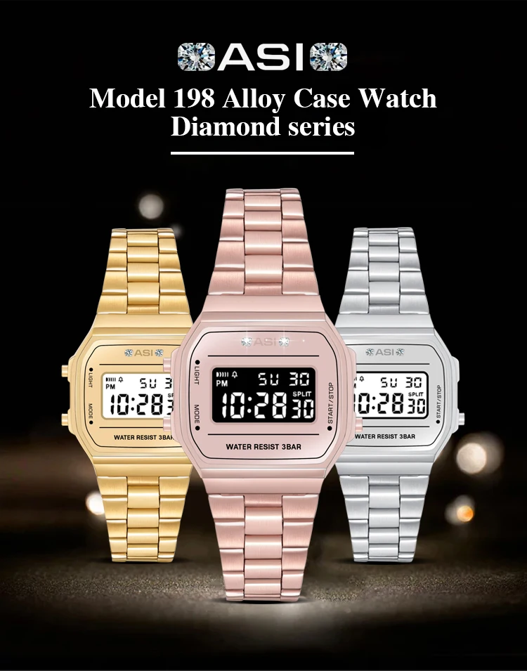 diamond digital watch