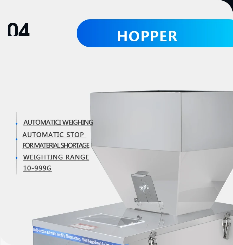 10-1000g powder granules bag filling bottle filling weighing machine with foot pedal