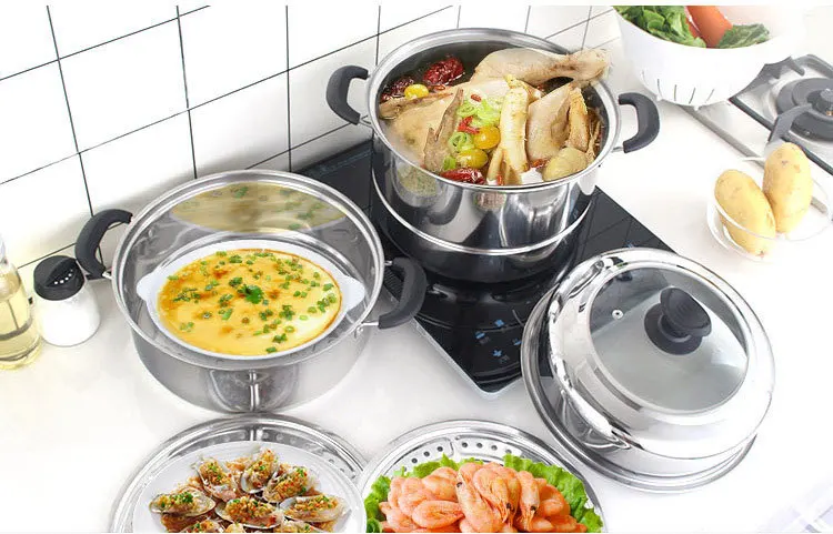 Mu Stainless Steel Steamer Cookware Pot Popular Cookware Set High ...