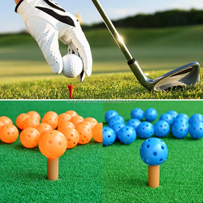 Hot Selling Plastic Golf Practice Balls Airflow Ball Hollow Golf Balls