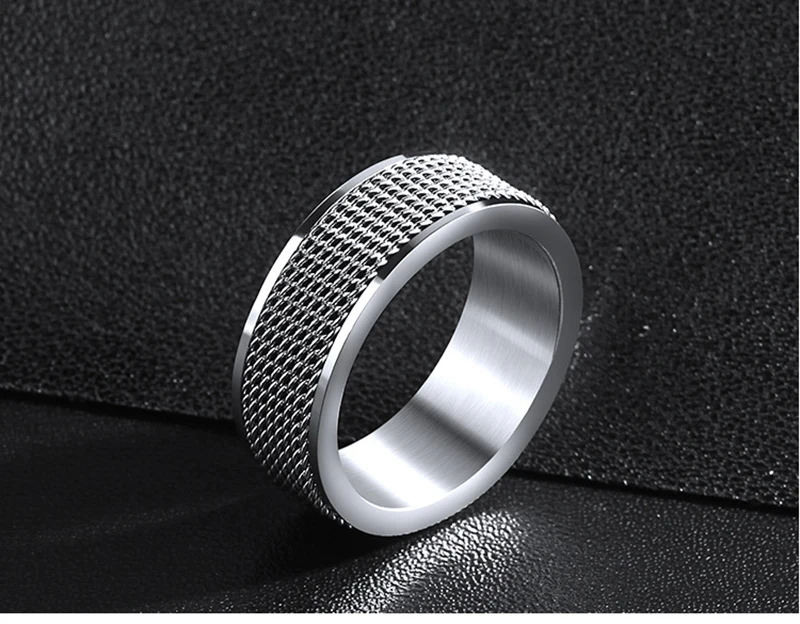 product-BEYALY-Tactile Shiny Polish Titanium Black Rings For Women And Men-img-1