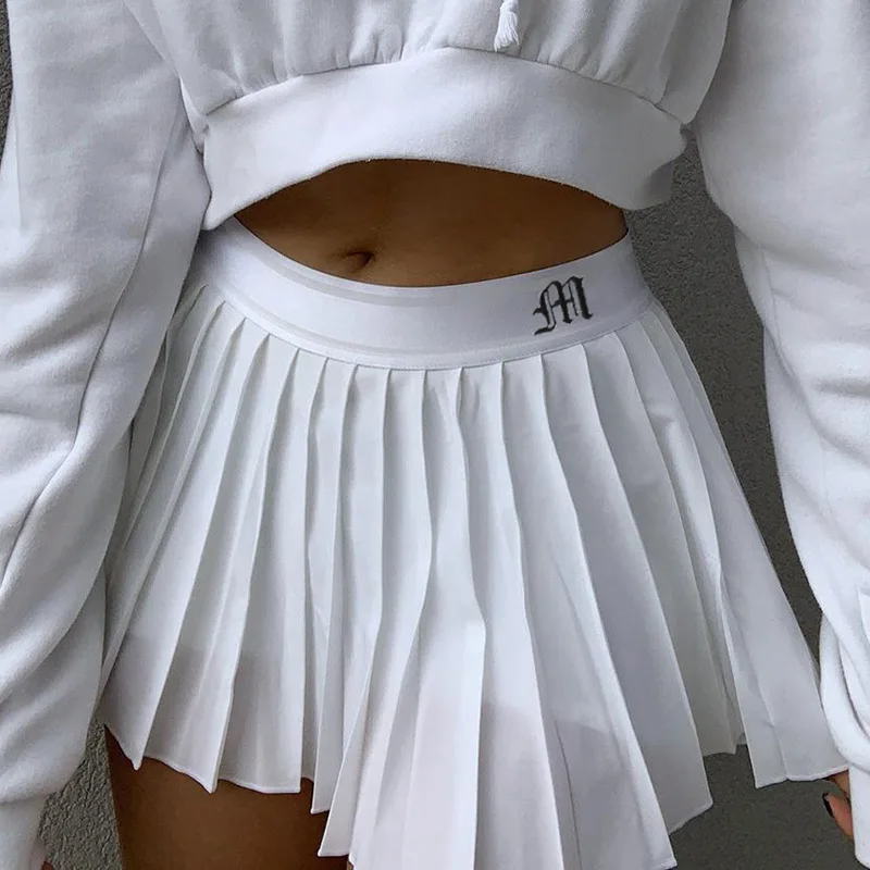 white pleated skirt outfits tumblr