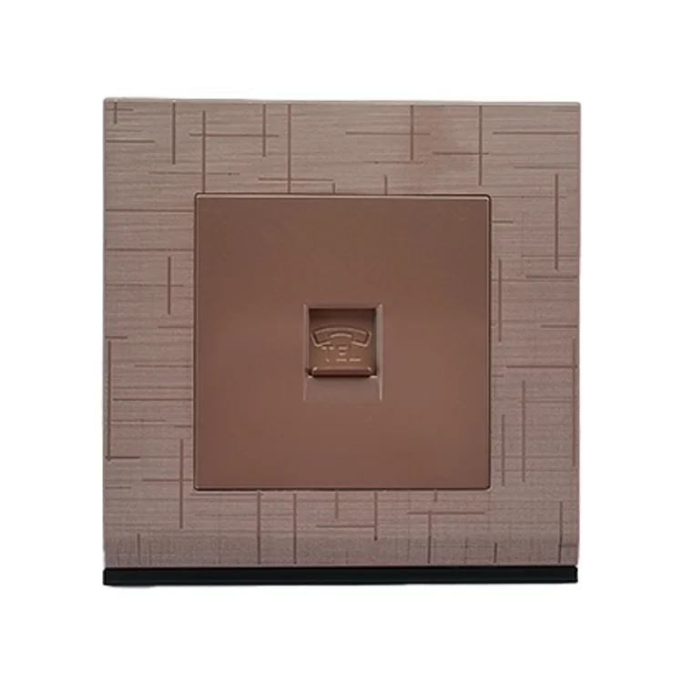 High Quality Customizable Wholesale Push Button Gold Panel Electronic Switch Socket Lighting Door Bell Electrical Wall Switch