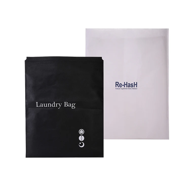 
Reusable Non Woven Printed Logo Drawstring Custom Laundry Wash Bag 