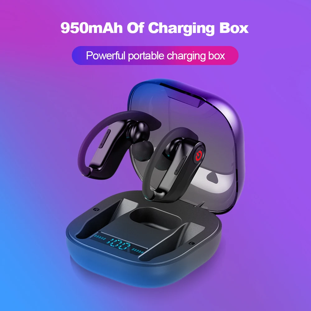HBQ Q62 Wireless Headset Realtek 5.0 Dual Ear-mounted Earphone Charging Case Stereo Sports True Wireless Wireless Headset - ANKUX.COM