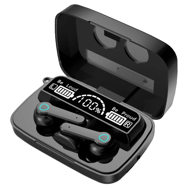 3500mah M19 TWS Bluetooth 5.1 Earphone Wireless Headphone Mini Earbuds With Power Bank LED Flashlight Mirror Function