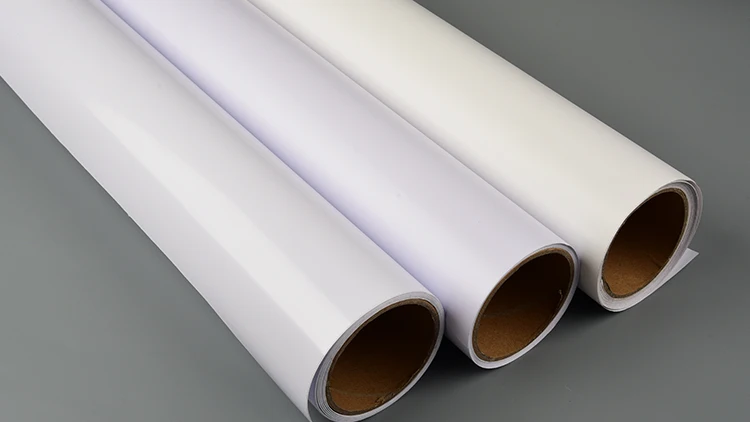 Glossy 100mic Pvc Permanent Clear Adhesive Printable Vinyl Roll For