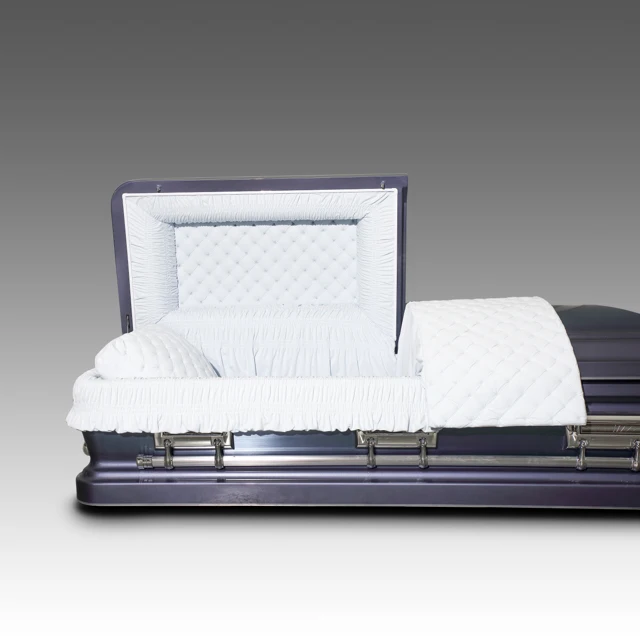 Zd Cheap Blue With Blue Brushed 18ga Metal Coffins And Caskets For
