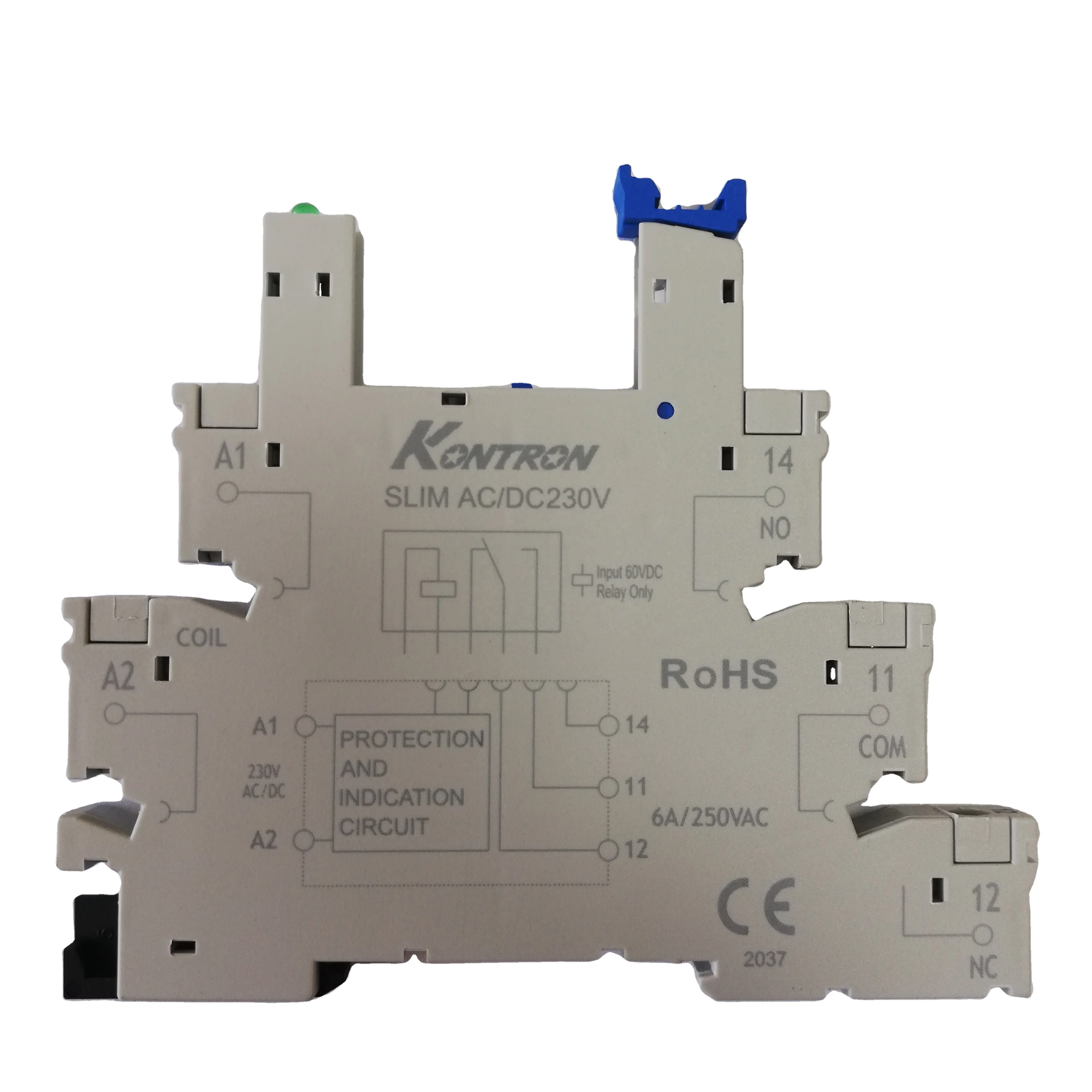 Kontron Slim Relay Control Socket - 6.2mm Thickness PLC Interface