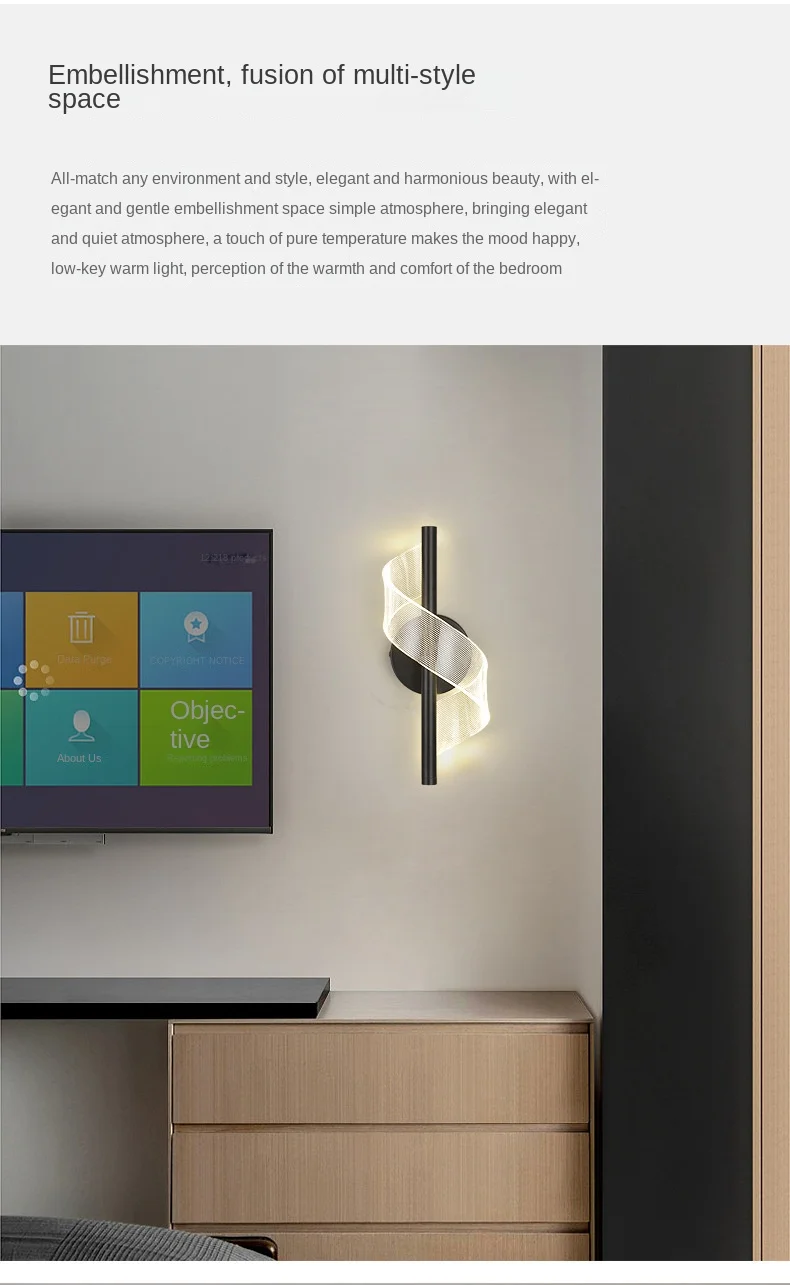 product modern minimalist nordic led bedside lamp cross border ultra bright aluminum for bedroom living room aisle background wall light-6