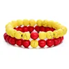 New Fashion Beaded Women Men Yin Yang Bracelet Simple Classic Round Bead Charm Bracelets Bangles