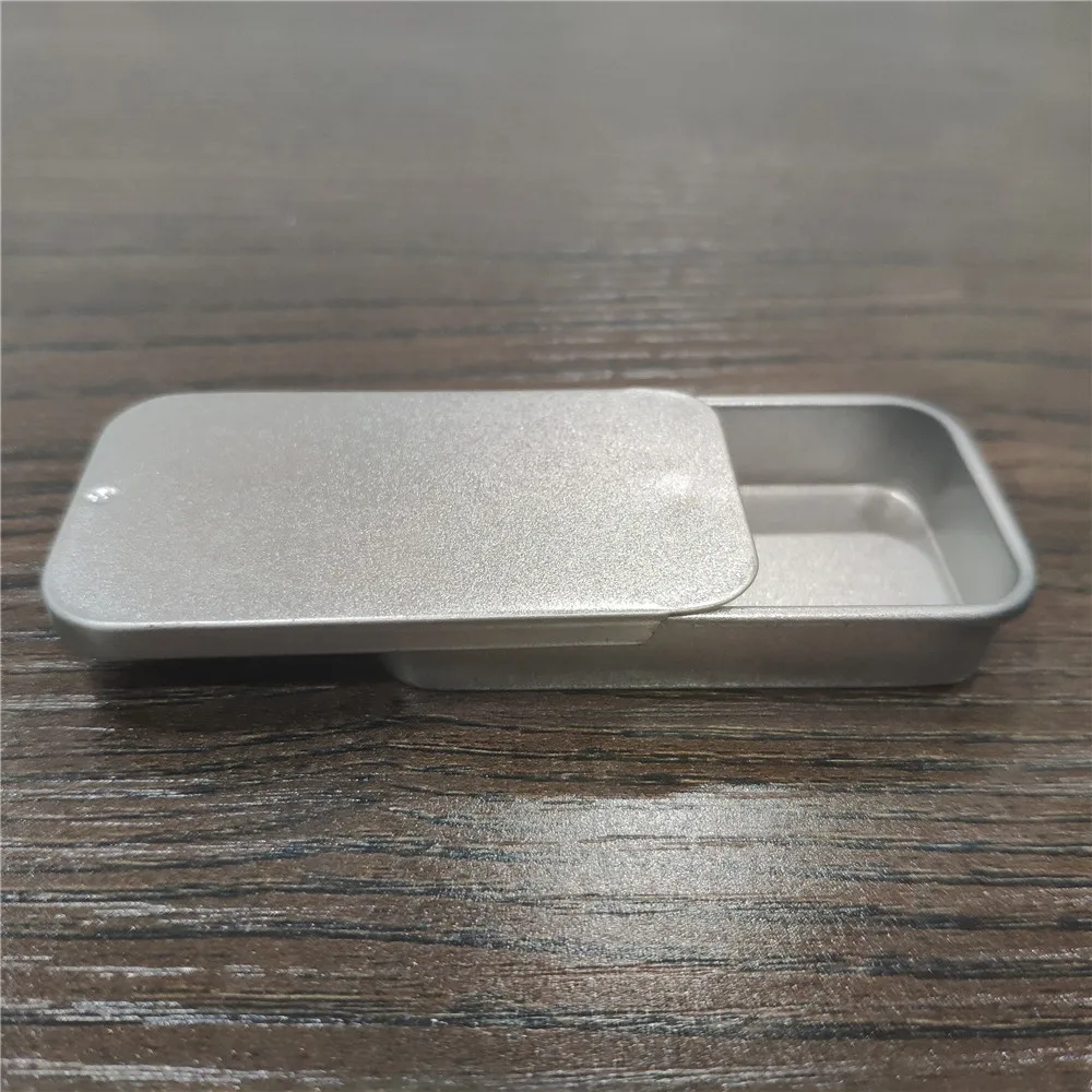 square tin box with lid