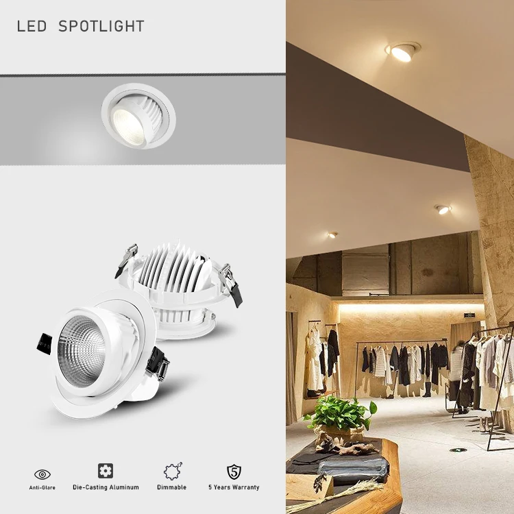 High brightness aluminum fire rated led down light 230v downlight fitting for home lobbies