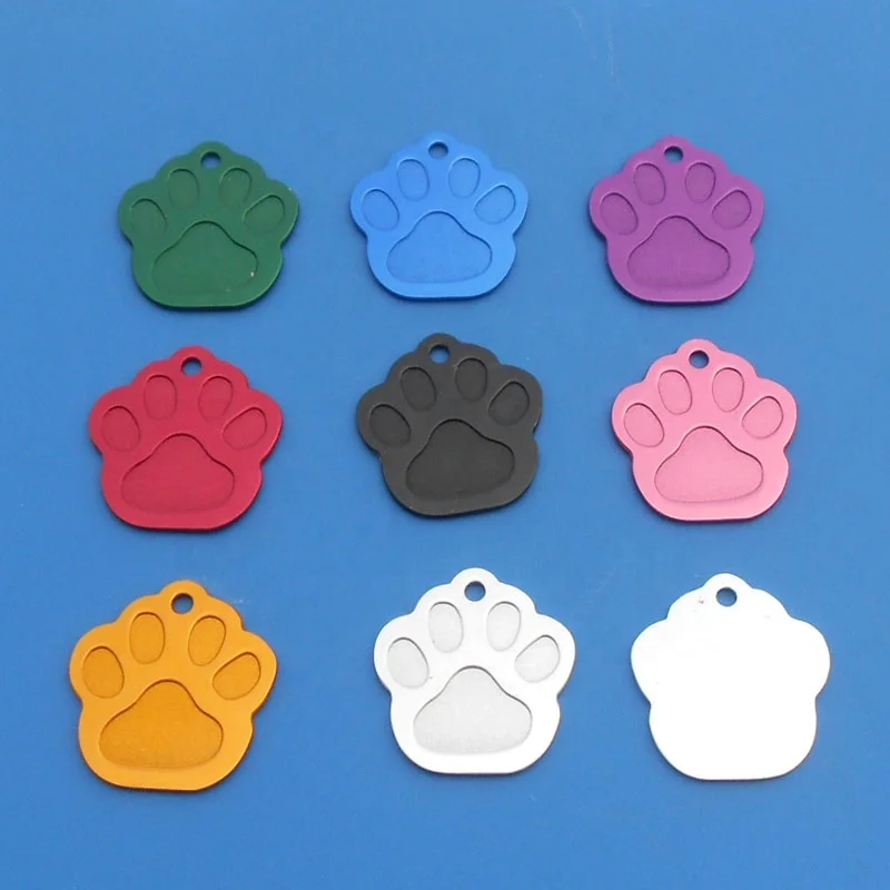 热卖定制粉色骨形状珐琅金属宠物标签开口环