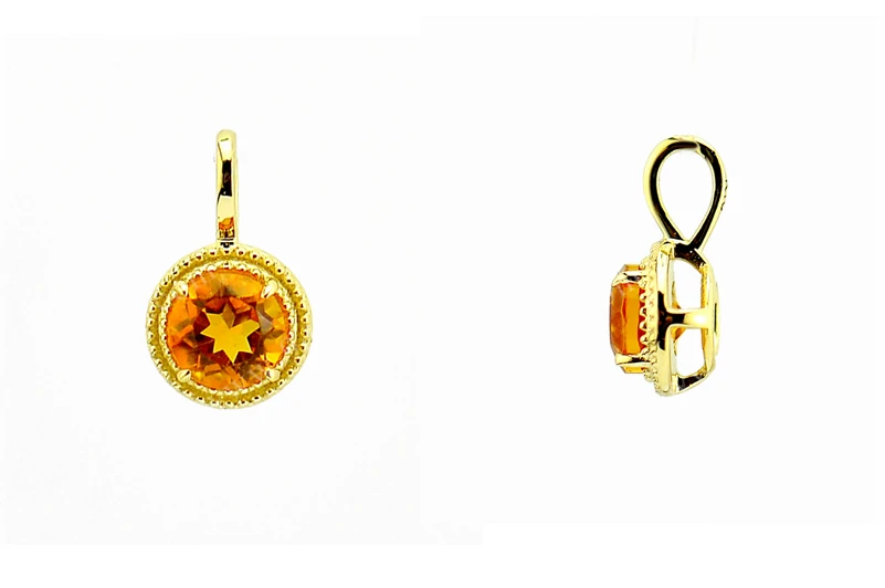 Gold Jewelry Custom Gold Birthstone Gemstone Pendants Charm Necklace