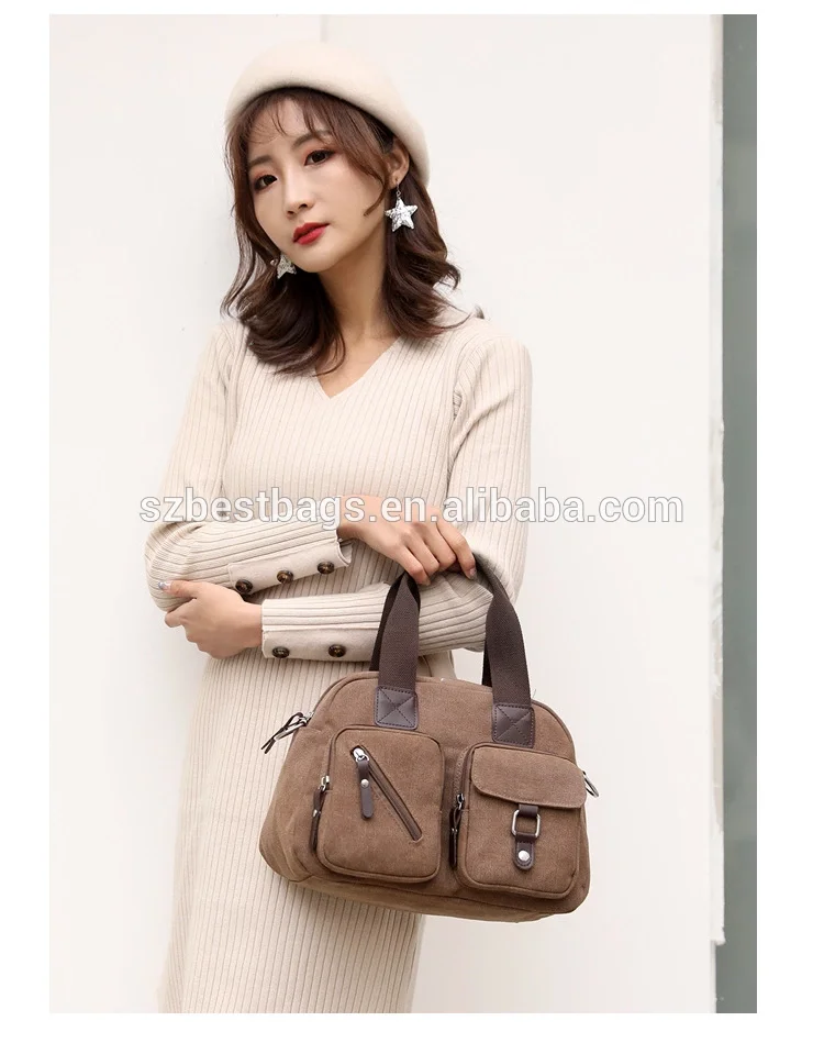 canvas leather bag