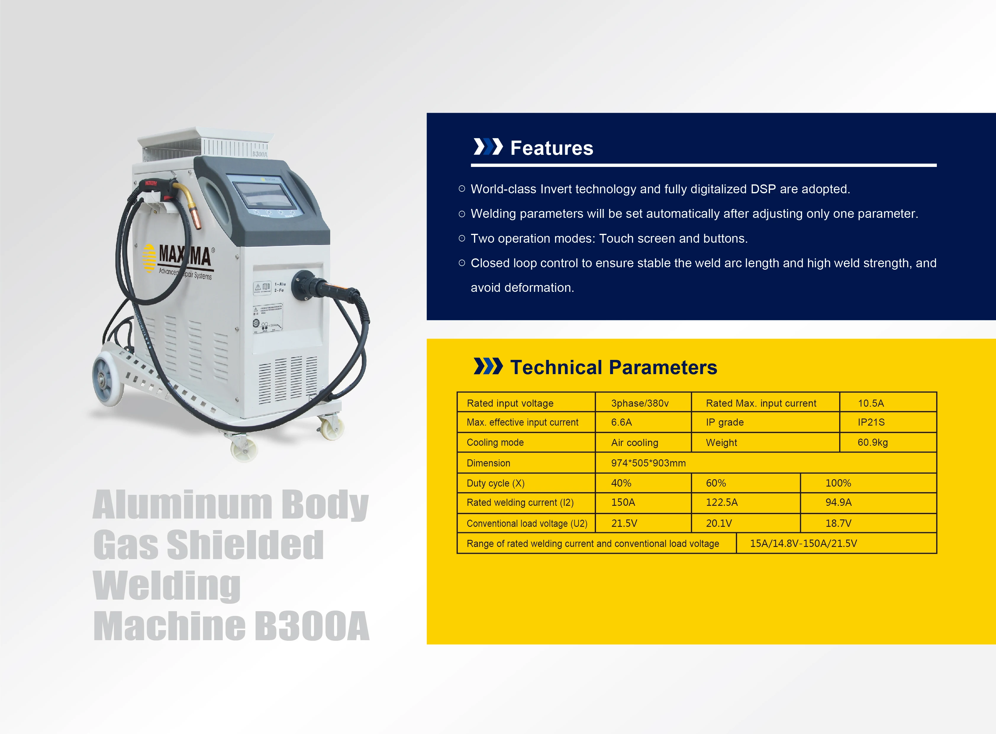 MAXIMA B300 Automatic dent pulling machine, autobody repair equipment,welding machine