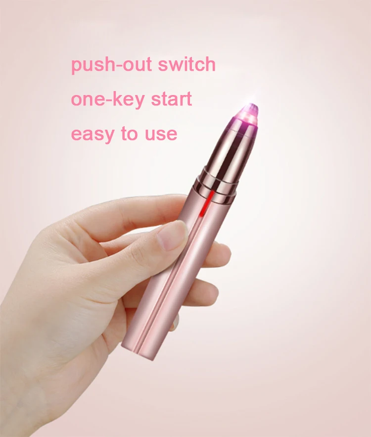 Ready for ship Portable Mini Electric Eyebrow Trimmer Lady Eyebrow Razor Trimmer
