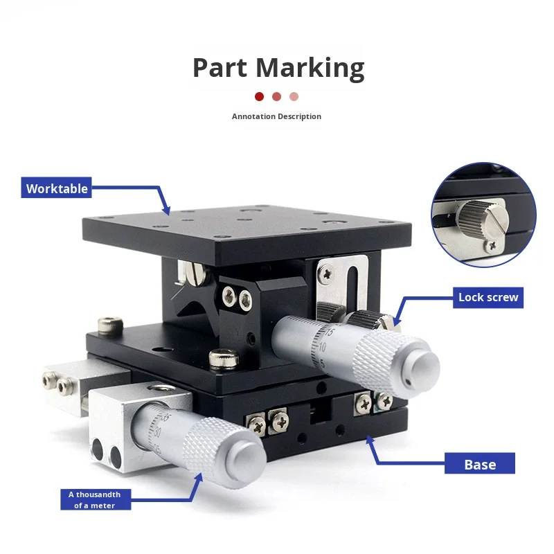 125 manual fine adjustment sliding table optical precision horizontal lifting-16